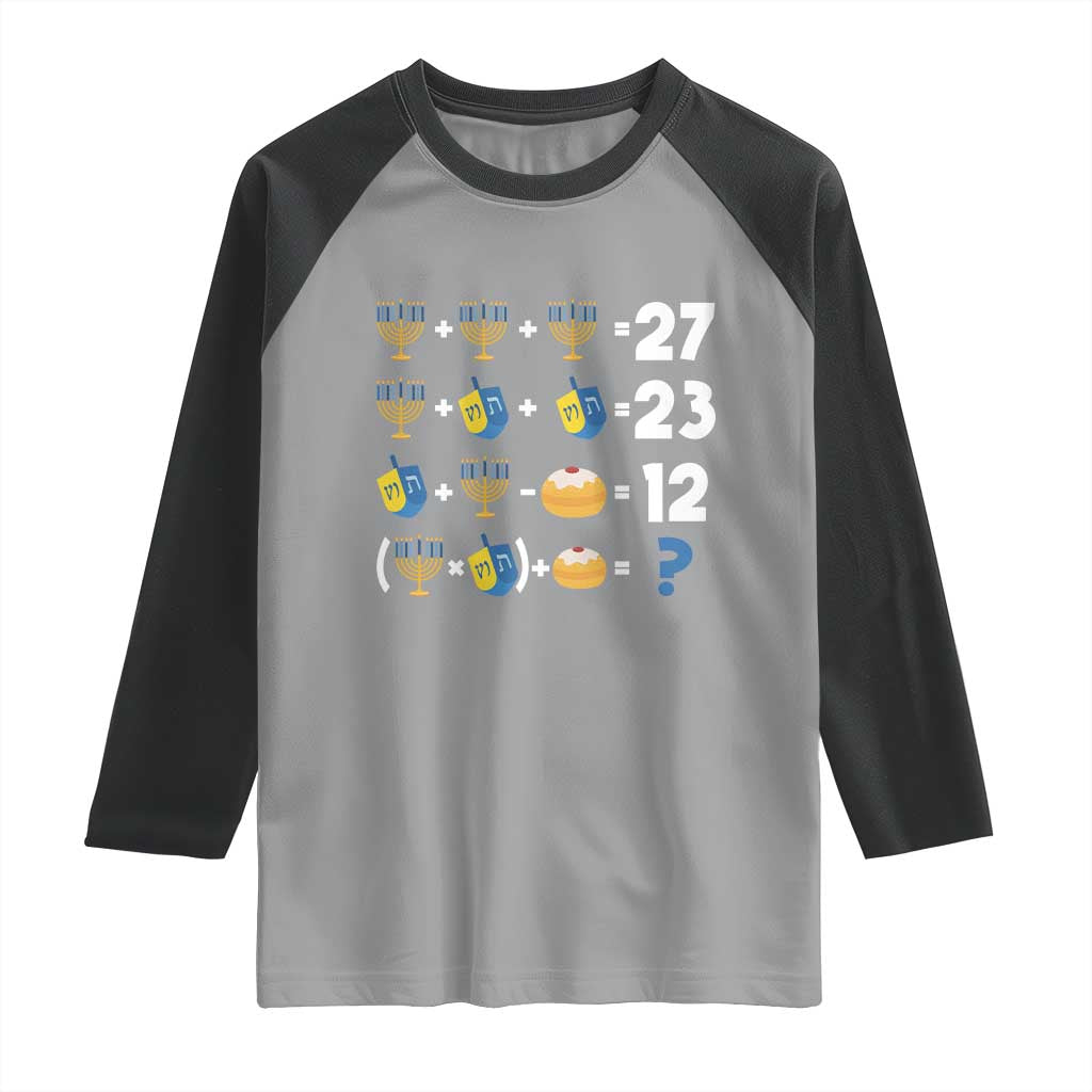 Funny Hanukkah 67 Math Raglan Shirt Teacher Chanukah Six Seven Meme - Wonder Print Shop
