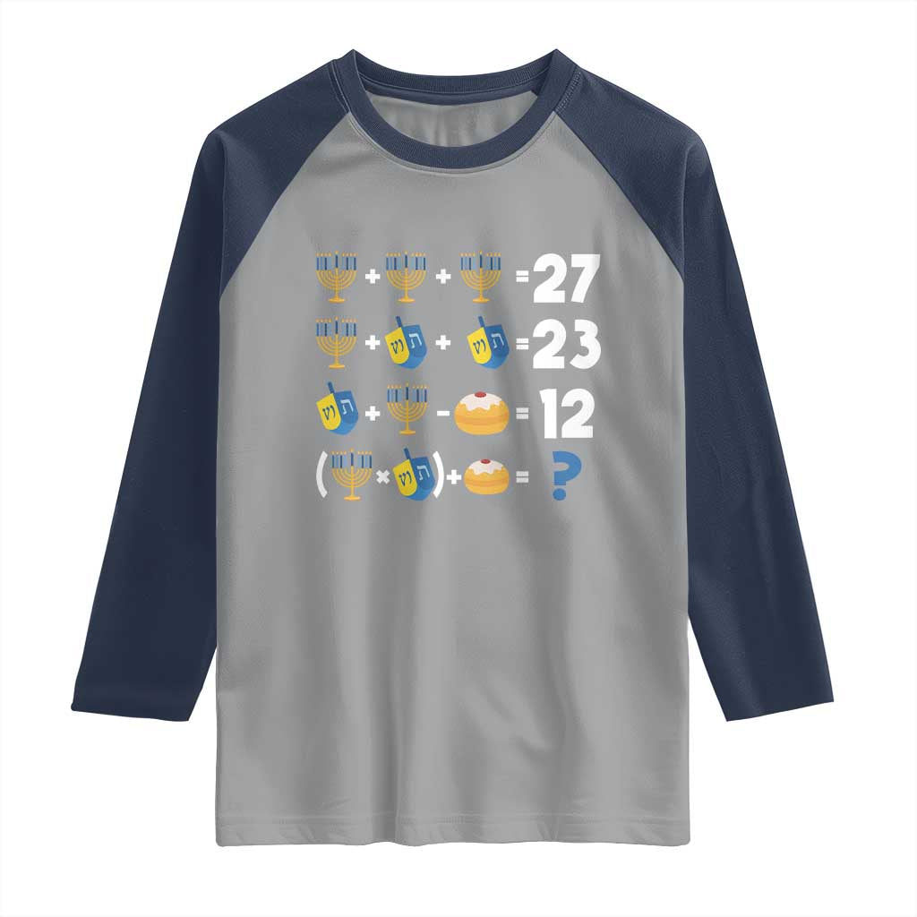 Funny Hanukkah 67 Math Raglan Shirt Teacher Chanukah Six Seven Meme - Wonder Print Shop