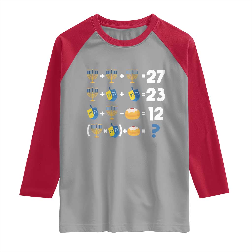 Funny Hanukkah 67 Math Raglan Shirt Teacher Chanukah Six Seven Meme - Wonder Print Shop