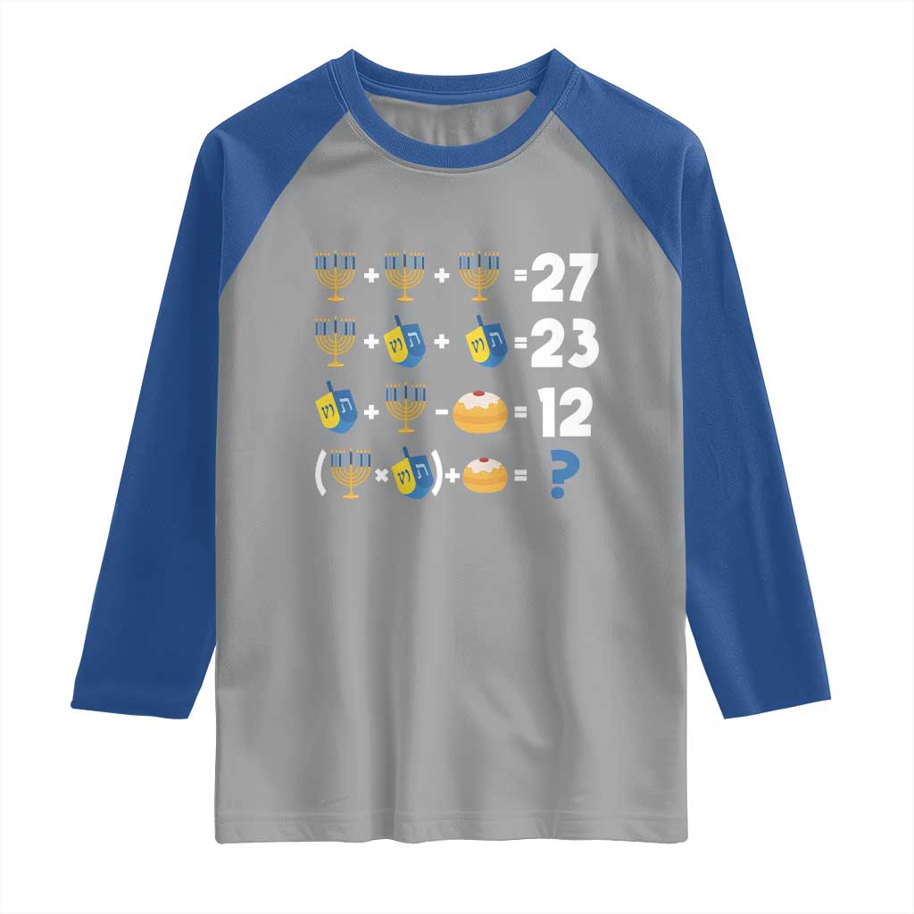 Funny Hanukkah 67 Math Raglan Shirt Teacher Chanukah Six Seven Meme - Wonder Print Shop
