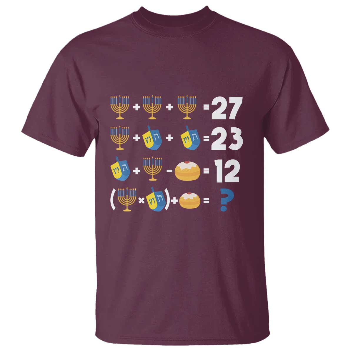 Funny Hanukkah 67 Math T Shirt Teacher Chanukah Six Seven Meme - Wonder Print Shop