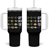 Funny Hanukkah 67 Math Tumbler With Handle Teacher Chanukah Six Seven Meme - Wonder Print Shop