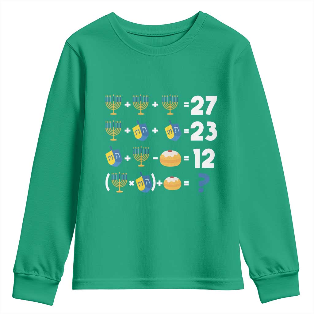 Funny Hanukkah 67 Math Youth Sweatshirt Teacher Chanukah Six Seven Meme - Wonder Print Shop