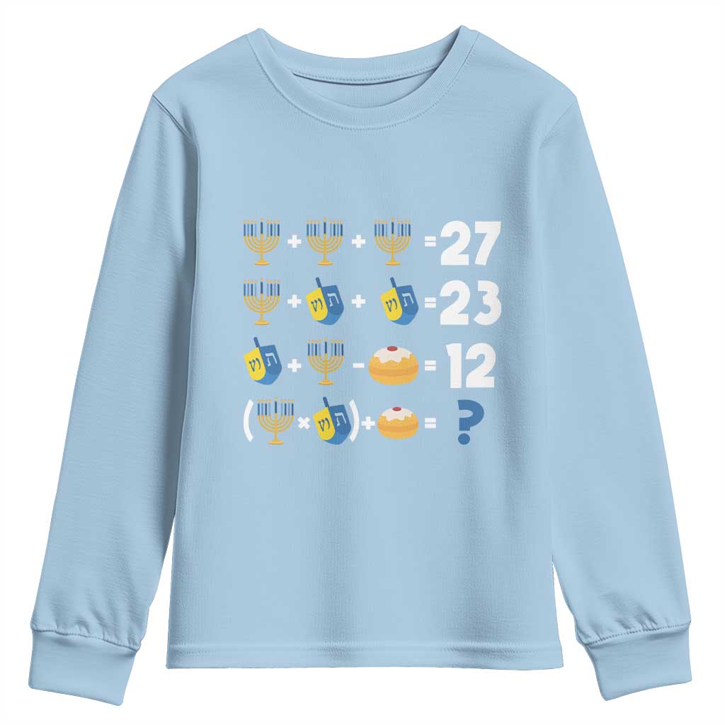 Funny Hanukkah 67 Math Youth Sweatshirt Teacher Chanukah Six Seven Meme - Wonder Print Shop