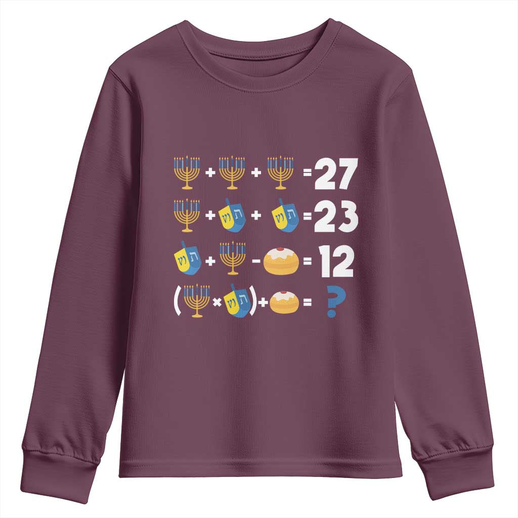 Funny Hanukkah 67 Math Youth Sweatshirt Teacher Chanukah Six Seven Meme - Wonder Print Shop