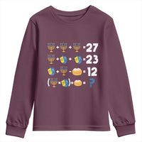Funny Hanukkah 67 Math Youth Sweatshirt Teacher Chanukah Six Seven Meme - Wonder Print Shop