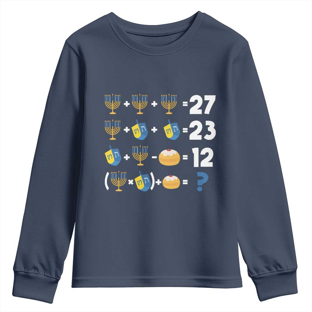 Funny Hanukkah 67 Math Youth Sweatshirt Teacher Chanukah Six Seven Meme - Wonder Print Shop