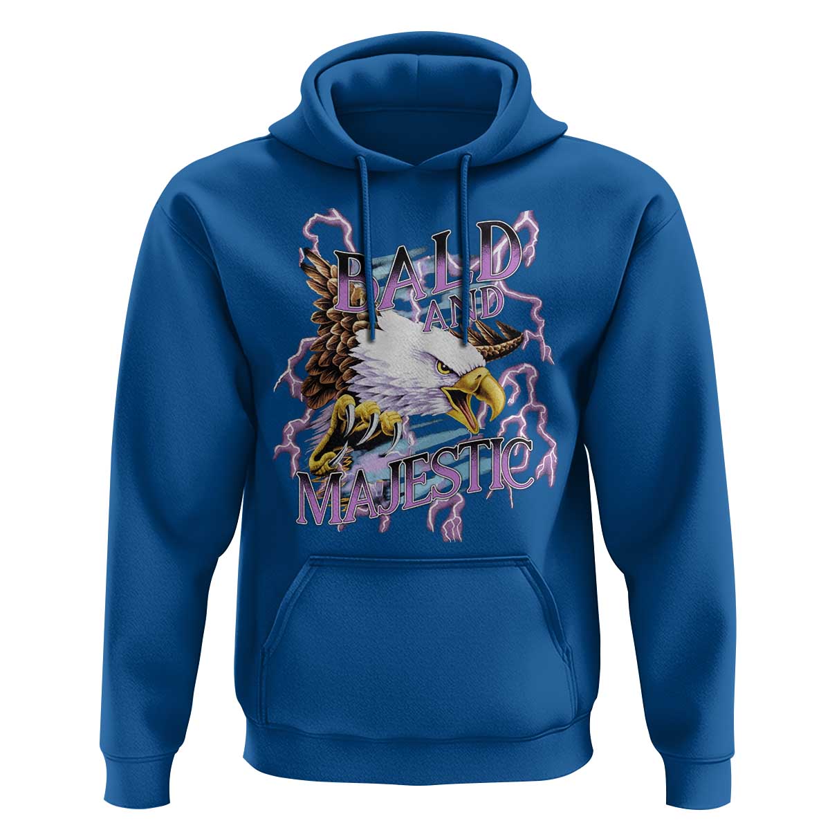 Funny Eagle Bald And Majestic Hoodie Vintage Storm Thunder