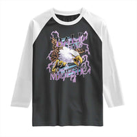 Funny Eagle Bald And Majestic Raglan Shirt Vintage Storm Thunder