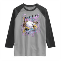 Funny Eagle Bald And Majestic Raglan Shirt Vintage Storm Thunder