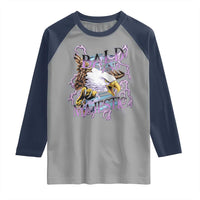 Funny Eagle Bald And Majestic Raglan Shirt Vintage Storm Thunder