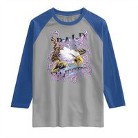 Funny Eagle Bald And Majestic Raglan Shirt Vintage Storm Thunder