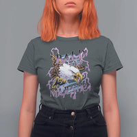 Funny Eagle Bald And Majestic T Shirt For Women Vintage Storm Thunder - Wonder Print Shop