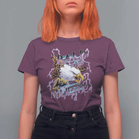 Funny Eagle Bald And Majestic T Shirt For Women Vintage Storm Thunder - Wonder Print Shop