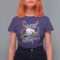 Funny Eagle Bald And Majestic T Shirt For Women Vintage Storm Thunder - Wonder Print Shop
