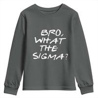 Funny Bro What The Sigma Youth Sweatshirt Meme Saying Quote