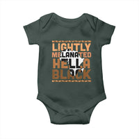 Lightly Melanated Hella Black Baby Onesie Melanin African Pride Map Black History