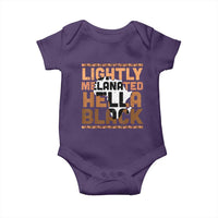 Lightly Melanated Hella Black Baby Onesie Melanin African Pride Map Black History