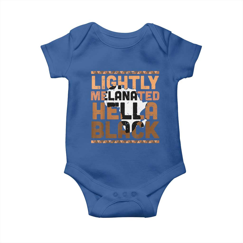 Lightly Melanated Hella Black Baby Onesie Melanin African Pride Map Black History