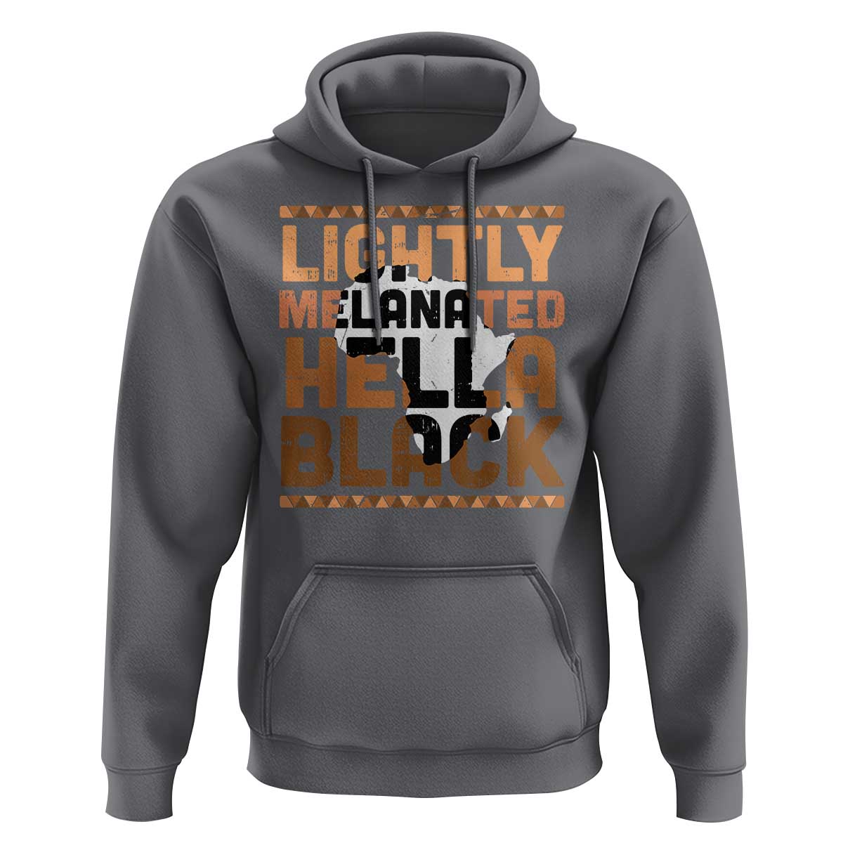 Lightly Melanated Hella Black Hoodie Melanin African Pride Map Black History