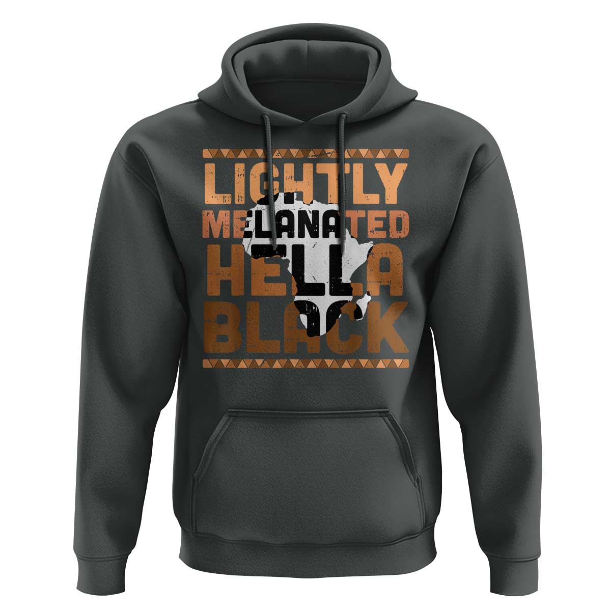 Lightly Melanated Hella Black Hoodie Melanin African Pride Map Black History