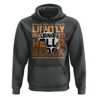 Lightly Melanated Hella Black Hoodie Melanin African Pride Map Black History
