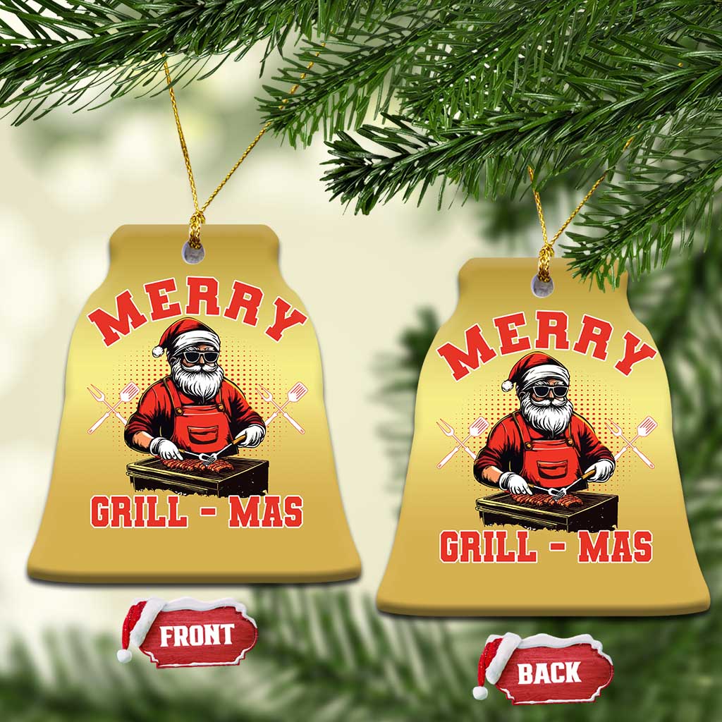Funny Xmas Grilling Santa Christmas Ornament Merry Grill-Mas BBQ - Wonder Print Shop