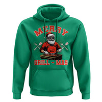 Funny Christmas Grilling Santa Hoodie Merry Grill-Mas BBQ
