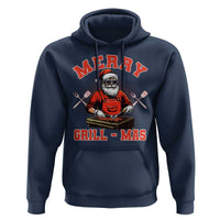 Funny Christmas Grilling Santa Hoodie Merry Grill-Mas BBQ