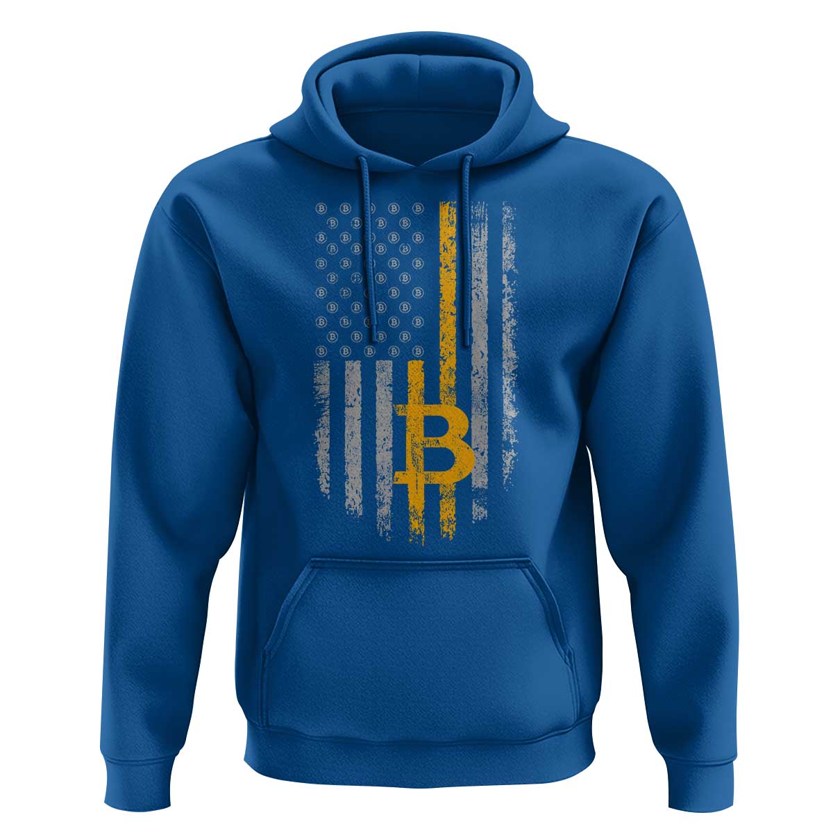 Funny Bitcoin BTC Crypto Cryptocurrency Trader American Flag Hoodie