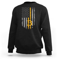 Funny Bitcoin BTC Crypto Cryptocurrency Trader American Flag Sweatshirt - Wonder Print Shop