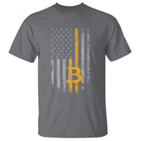 Funny Bitcoin BTC Crypto Cryptocurrency Trader American Flag T Shirt - Wonder Print Shop