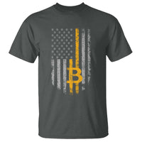 Funny Bitcoin BTC Crypto Cryptocurrency Trader American Flag T Shirt - Wonder Print Shop