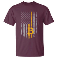 Funny Bitcoin BTC Crypto Cryptocurrency Trader American Flag T Shirt - Wonder Print Shop