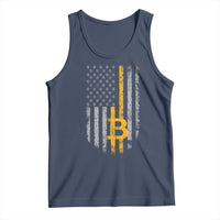 Funny Bitcoin BTC Crypto Cryptocurrency Trader American Flag Tank Top