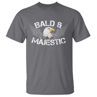 Funny Eagle Bald And Majestic T Shirt Eagle Grandpa Dad Joke - Wonder Print Shop