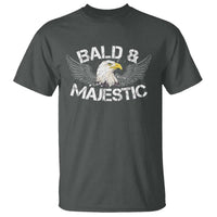 Funny Eagle Bald And Majestic T Shirt Eagle Grandpa Dad Joke - Wonder Print Shop