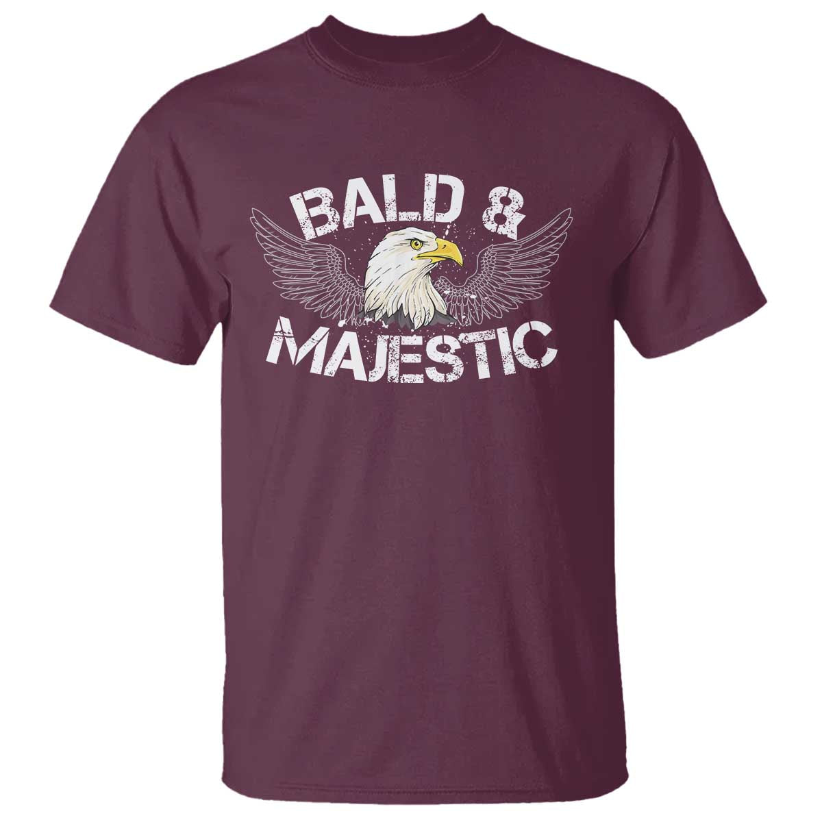 Funny Eagle Bald And Majestic T Shirt Eagle Grandpa Dad Joke - Wonder Print Shop