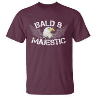 Funny Eagle Bald And Majestic T Shirt Eagle Grandpa Dad Joke - Wonder Print Shop