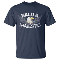 Funny Eagle Bald And Majestic T Shirt Eagle Grandpa Dad Joke - Wonder Print Shop