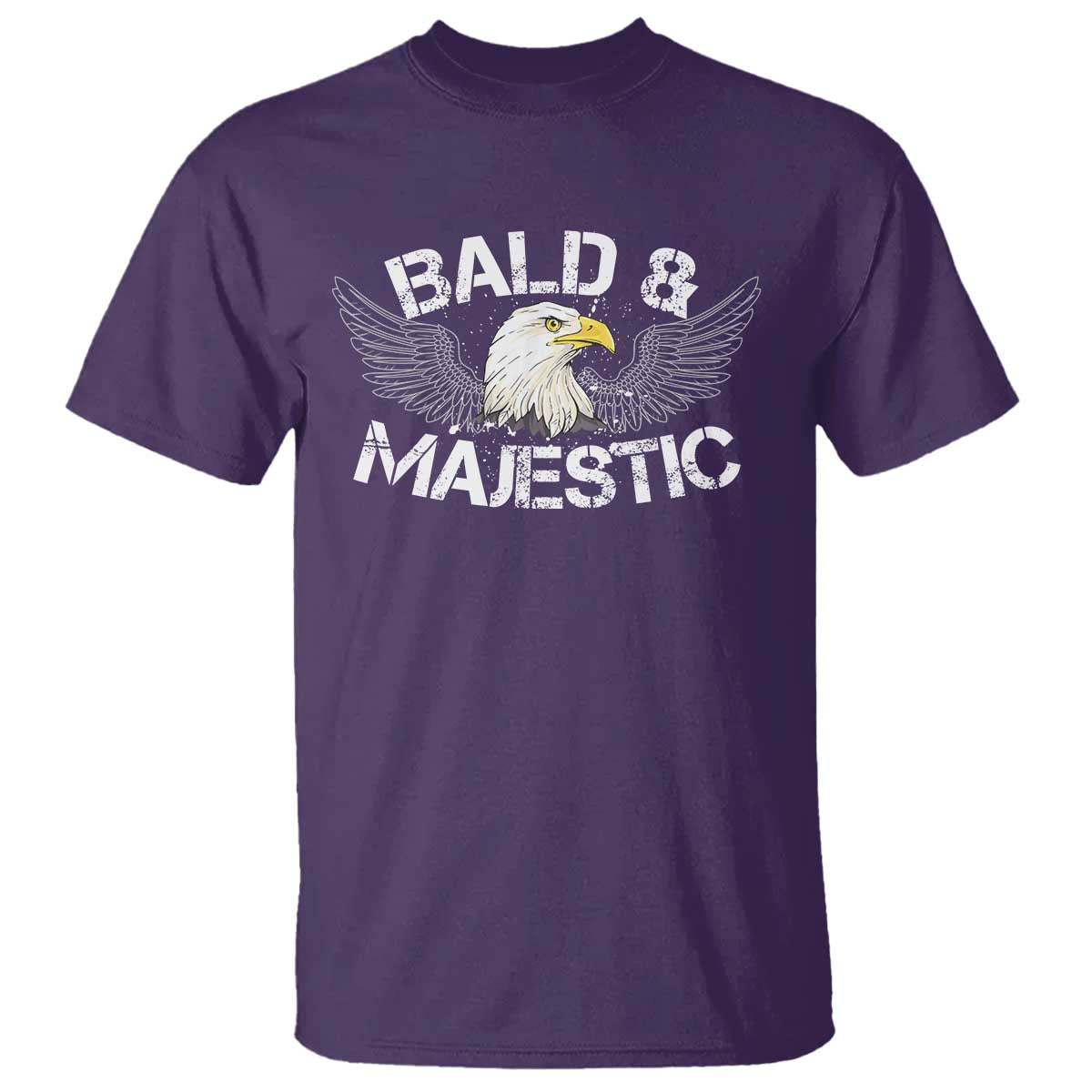 Funny Eagle Bald And Majestic T Shirt Eagle Grandpa Dad Joke - Wonder Print Shop