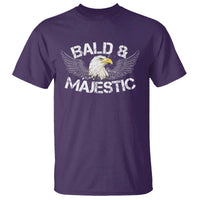Funny Eagle Bald And Majestic T Shirt Eagle Grandpa Dad Joke - Wonder Print Shop