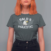 Funny Eagle Bald And Majestic T Shirt For Women Eagle Grandpa Dad Joke - Wonder Print Shop