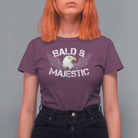 Funny Eagle Bald And Majestic T Shirt For Women Eagle Grandpa Dad Joke - Wonder Print Shop