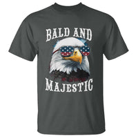 Funny Eagle Bald And Majestic T Shirt American Flag Sunglasses Eagle - Wonder Print Shop