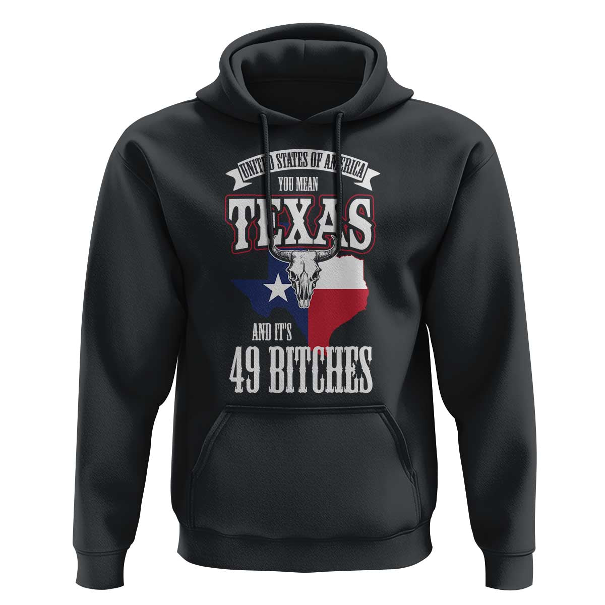 Funny American Texan Hoodie You Mean Texas And It's 49 Bitches TX Flag