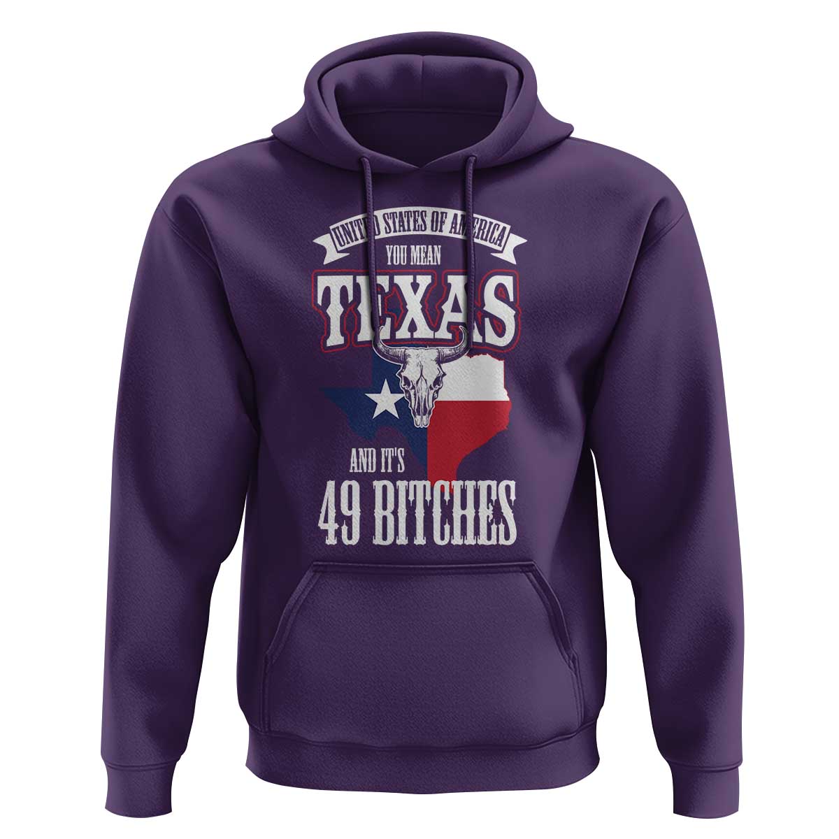 Funny American Texan Hoodie You Mean Texas And It's 49 Bitches TX Flag