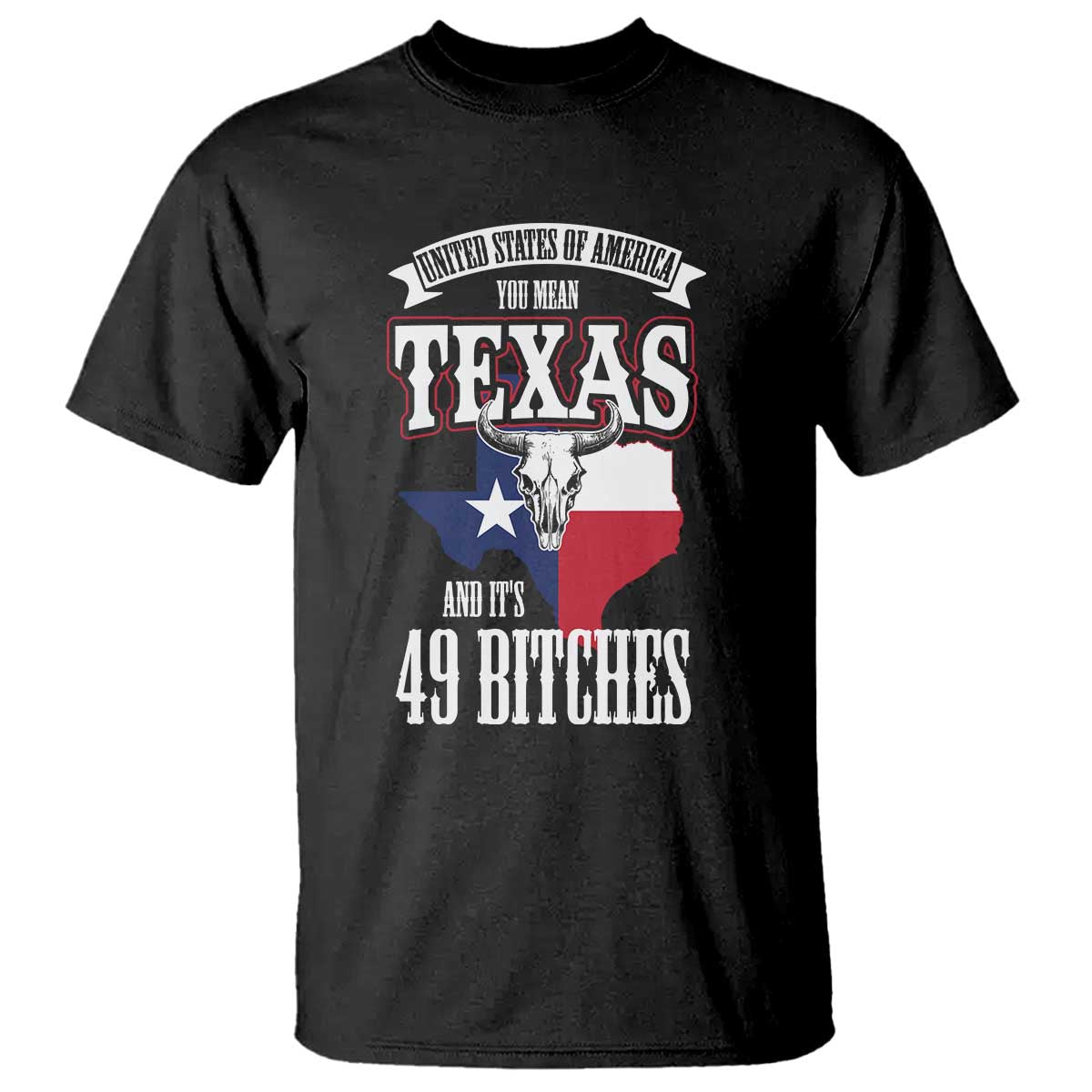 Funny American Texan T Shirt You Mean Texas And It's 49 Bitches TX Flag