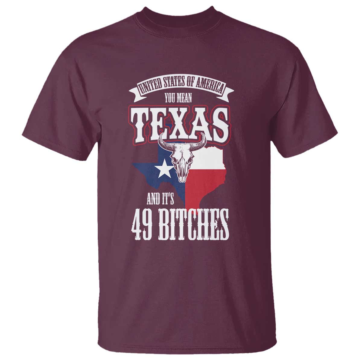 Funny American Texan T Shirt You Mean Texas And It's 49 Bitches TX Flag