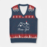 Funny Realtor V-Neck Knit Sweater Vest I Am Your Home Girl Real Estate Agent - Wonder Print Shop